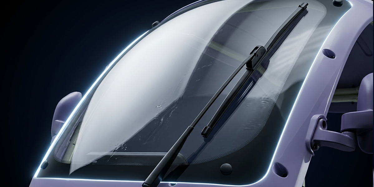 Windshield With Wiper