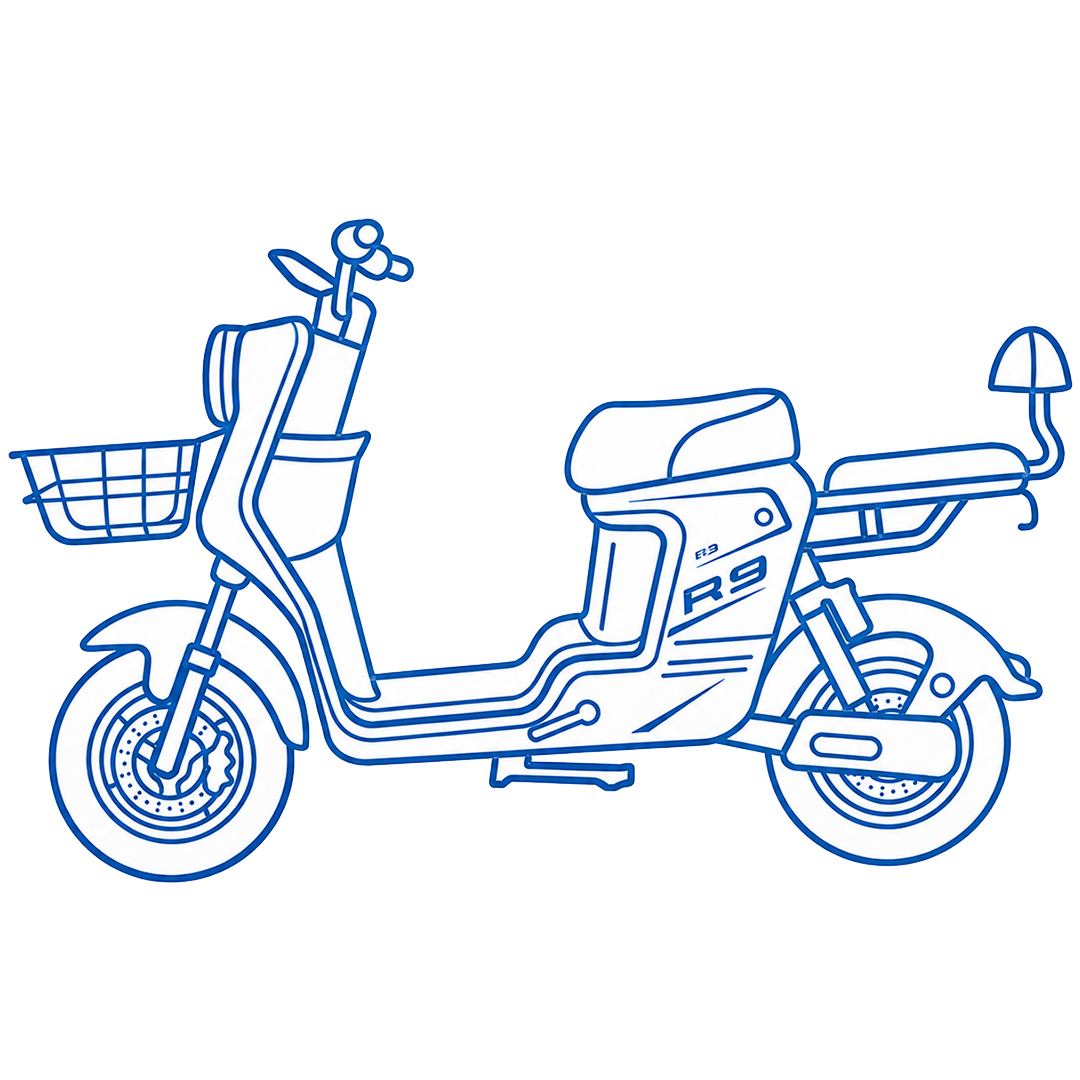 Electric bicycle icon