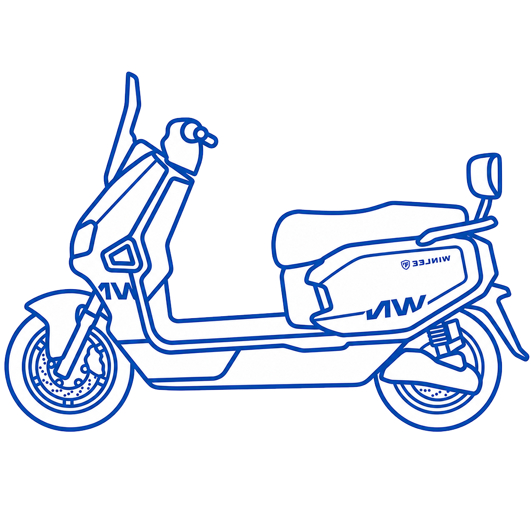 Electric motorcycle icon